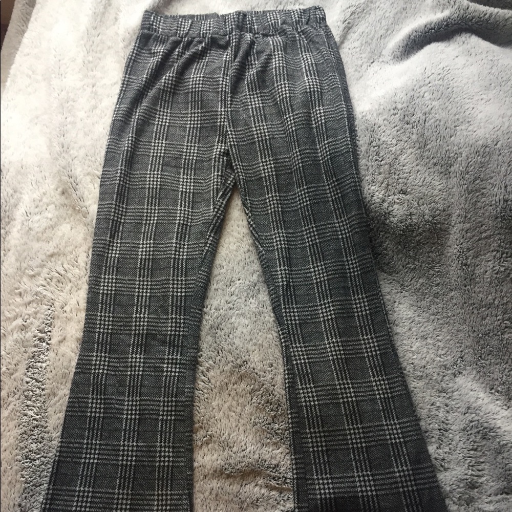 Plaid flare pants